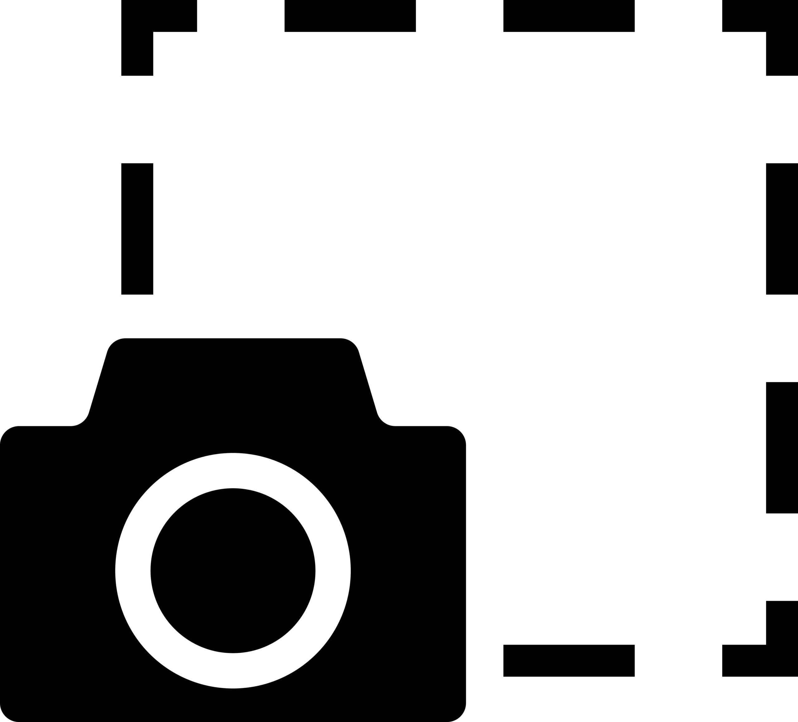 Camera icon inside a dashed rectangle, symbolizing taking a screenshot or screen capture
