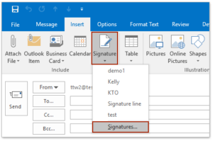 how to add signature in outlook on pc