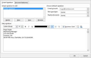 microsoft outlook email signature generator