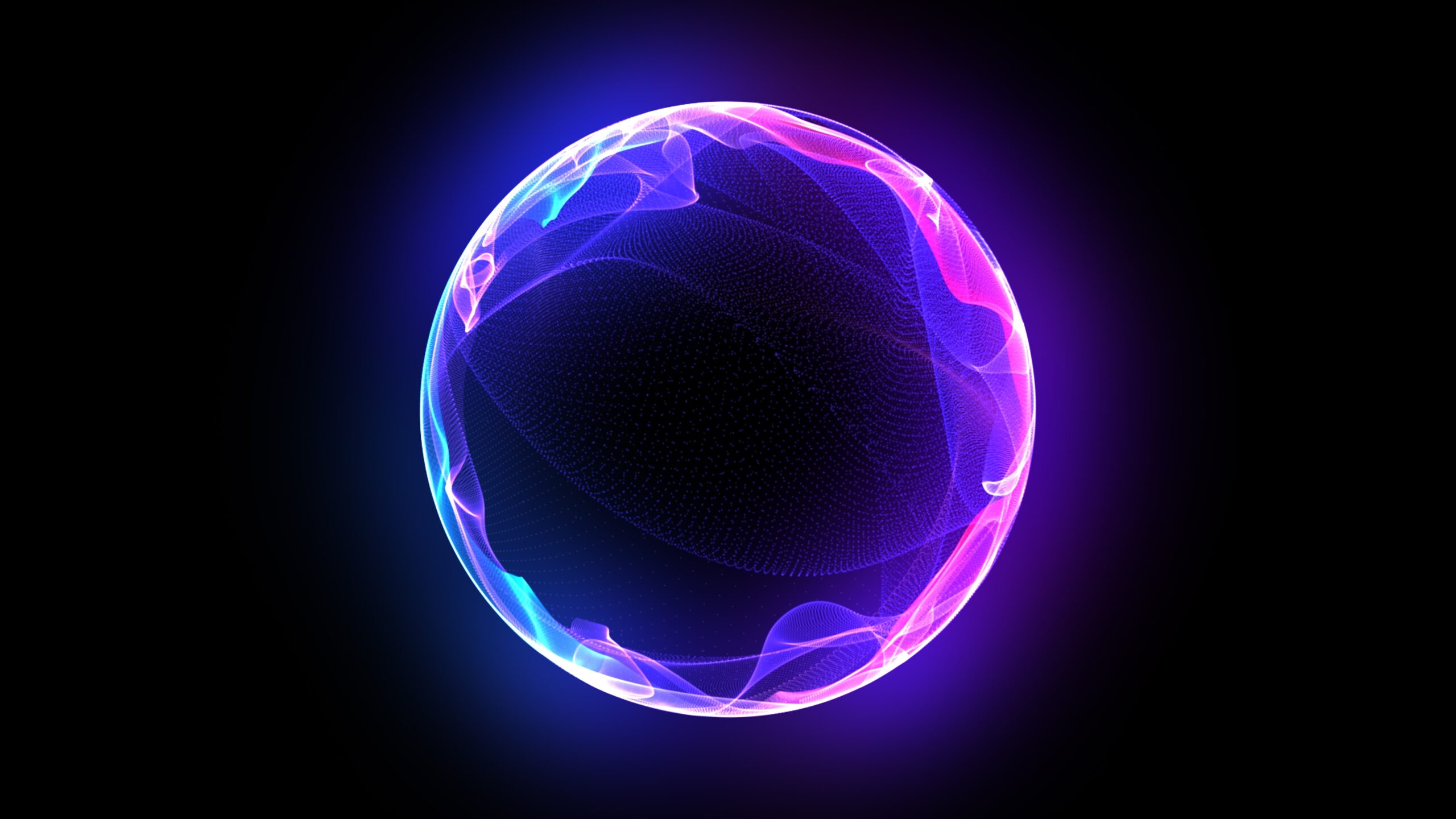 Glowing AI assistant