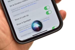 Close up of digital assistant on iPhone