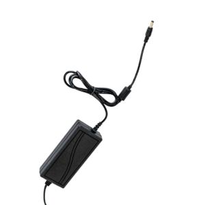 black laptop charging plug