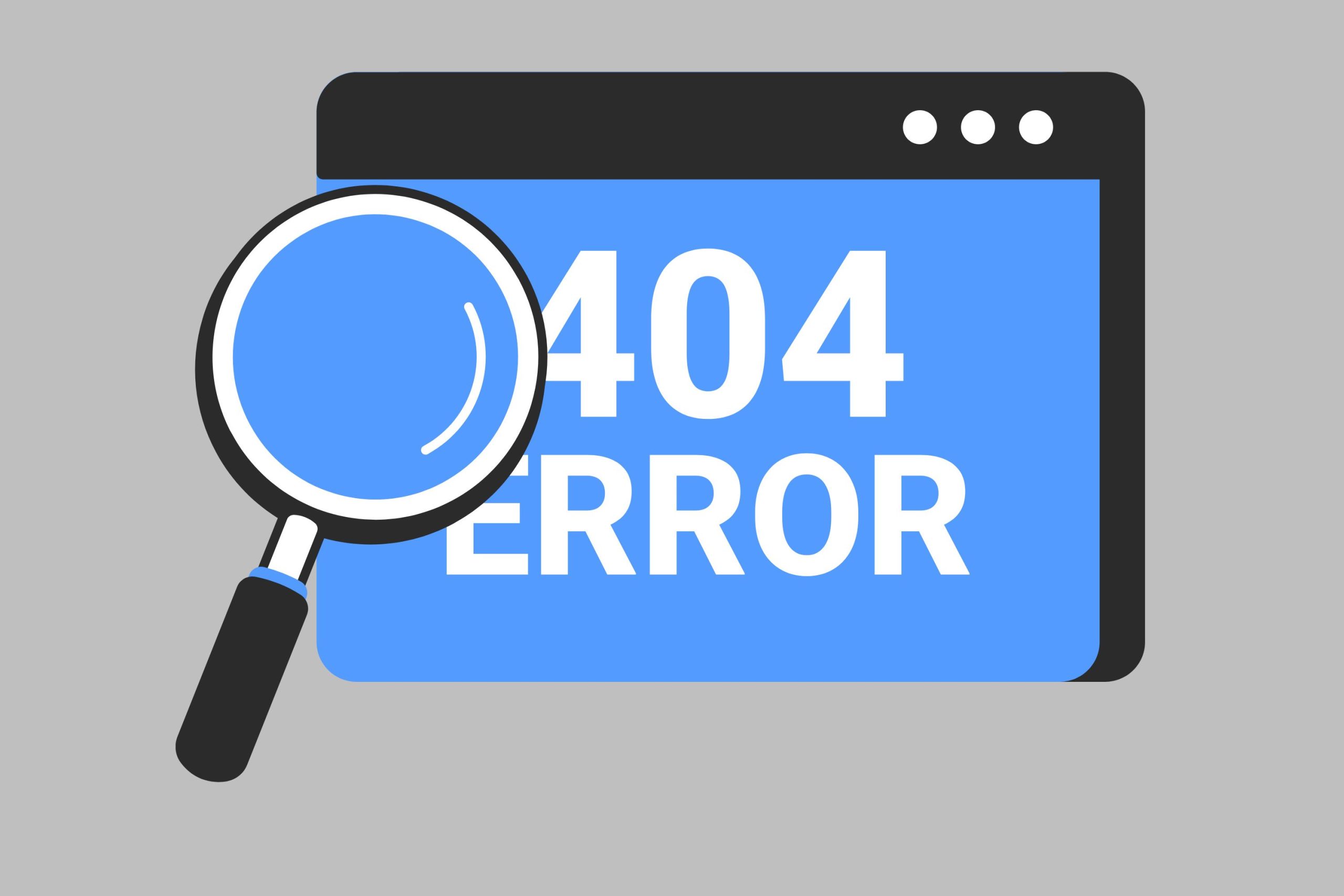 404 error on a web page