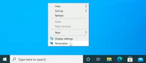 close up of windows display setting pop-up