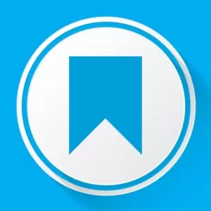 Blue bookmark icon 