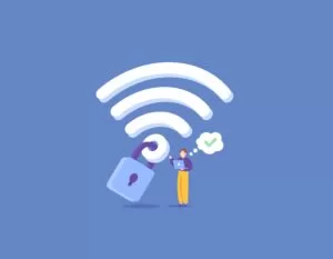 wifi-symbol with padlock attached